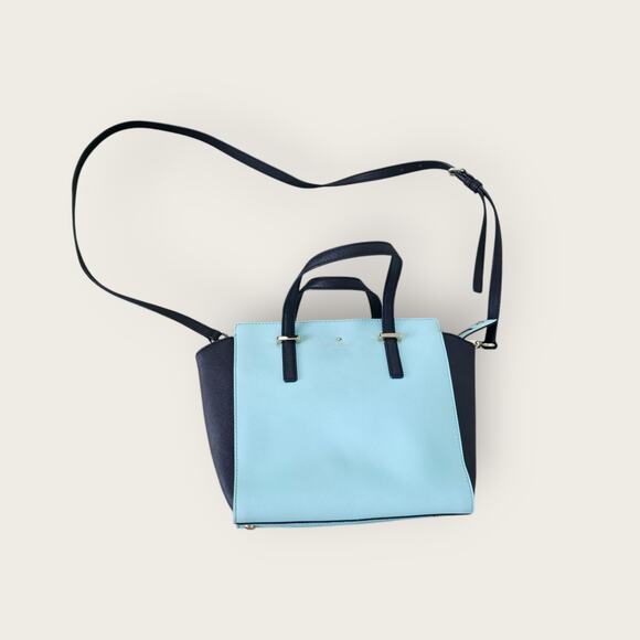 Kate Spade New York Cedar Street Small Hayden Top Handle Bag Aqua Black OS - Picture 2 of 16
